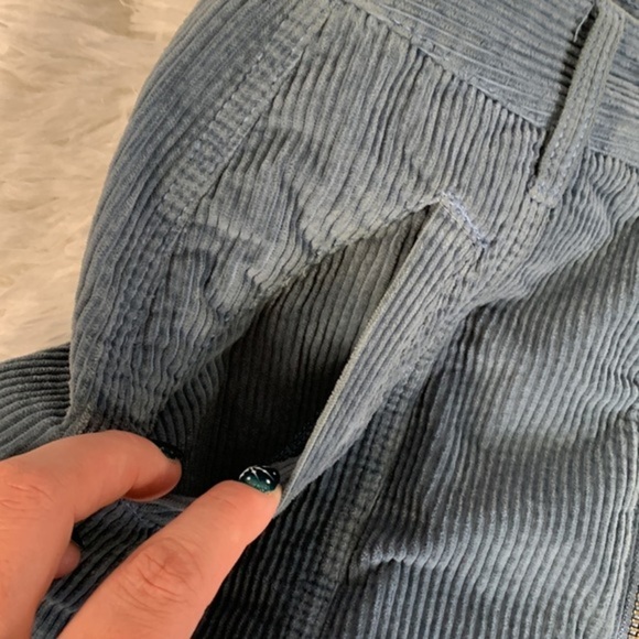 American Eagle Blue Corduroy High Rise A-Line Mini Skirt - Picture 6 of 9